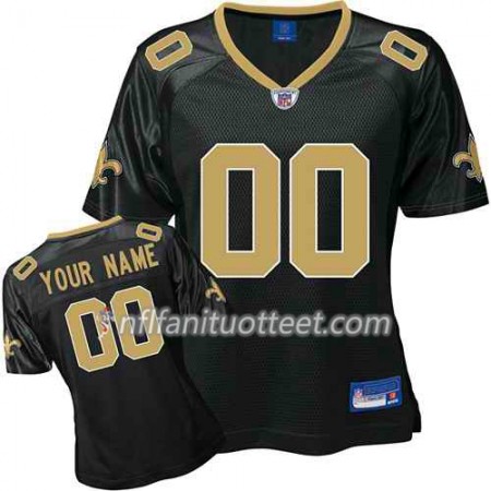Nainen New Orleans Saints NFL Pelipaita Custom Musta 